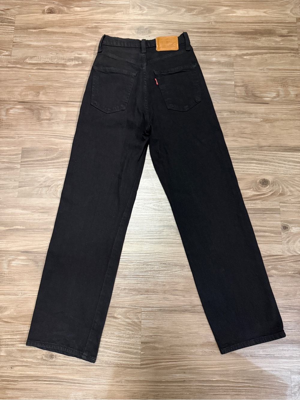 Levi’s Premium Ribcage Straight Ankle Jeans 23 Black Sprout Big E $110 - Picture 4 of 11
